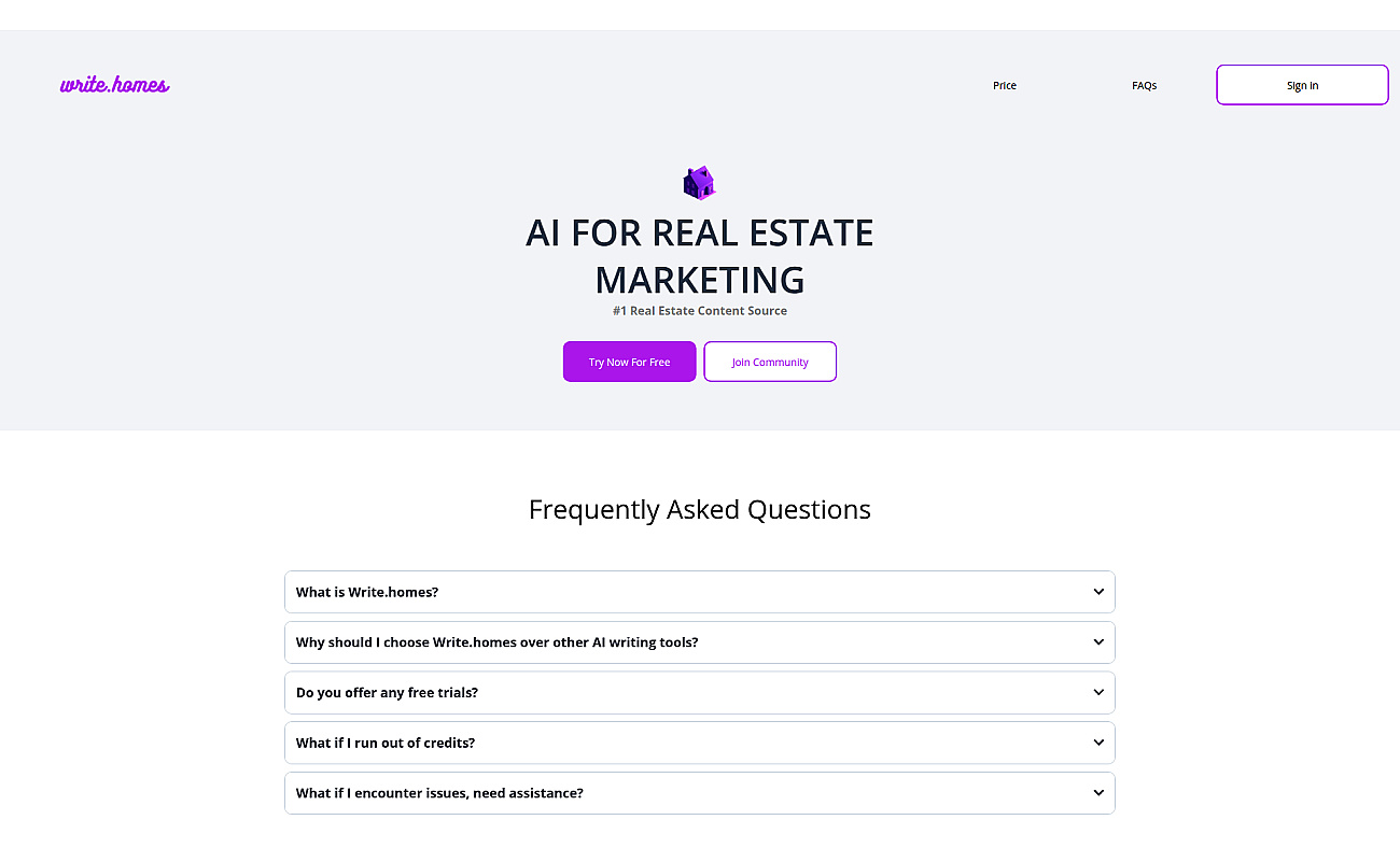 Write.homes screenshot