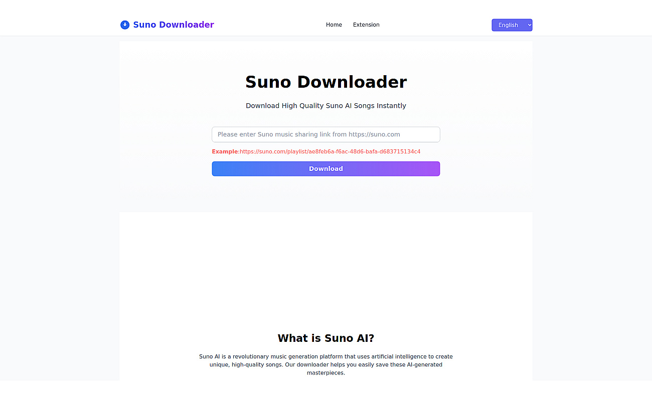 Suno download screenshot