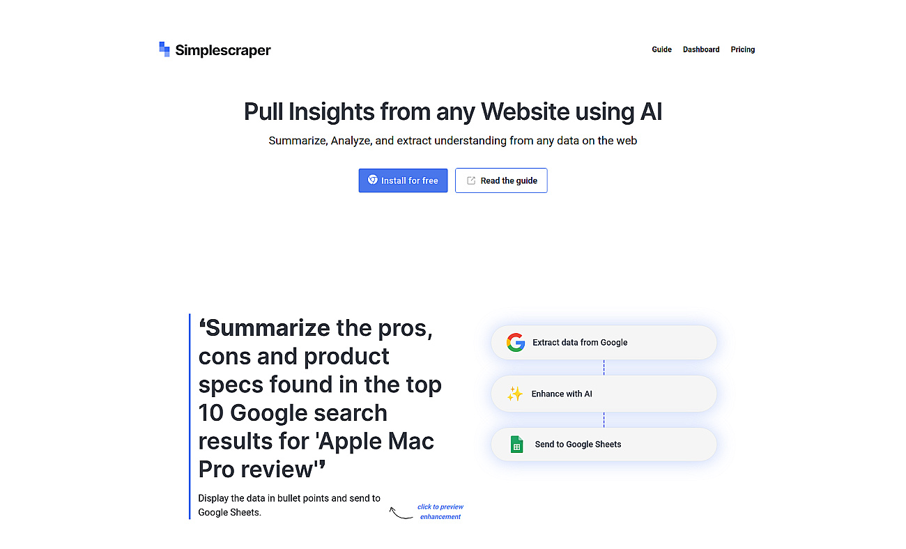 Simplescraper screenshot