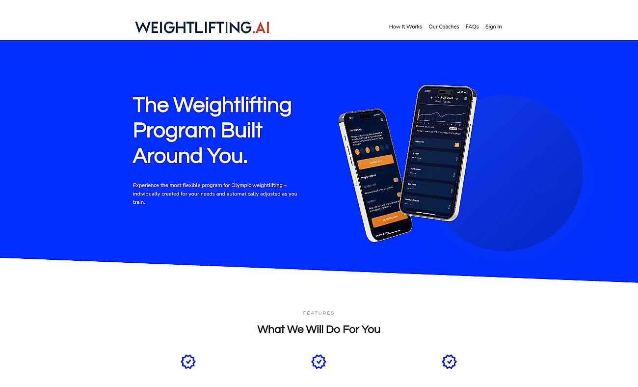 Weightlifting.AI screenshot