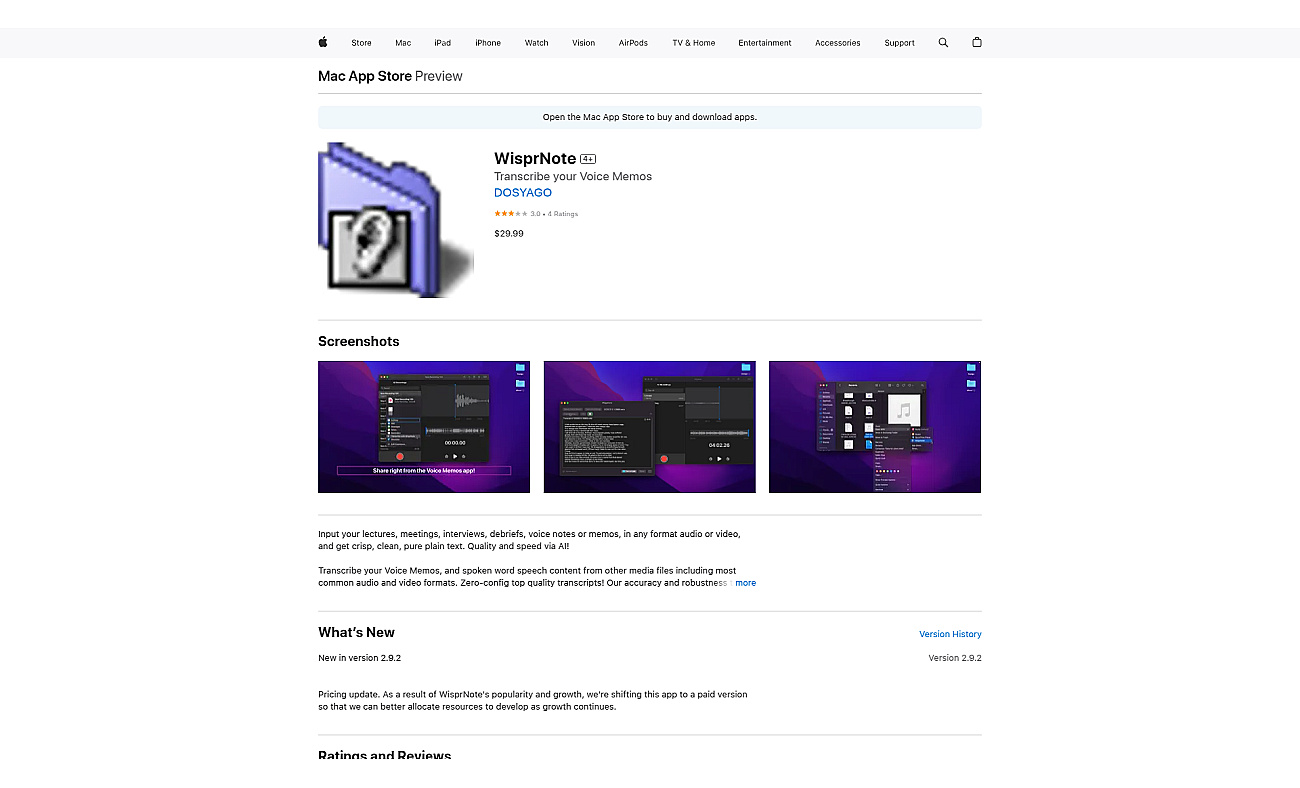 WisprNote screenshot