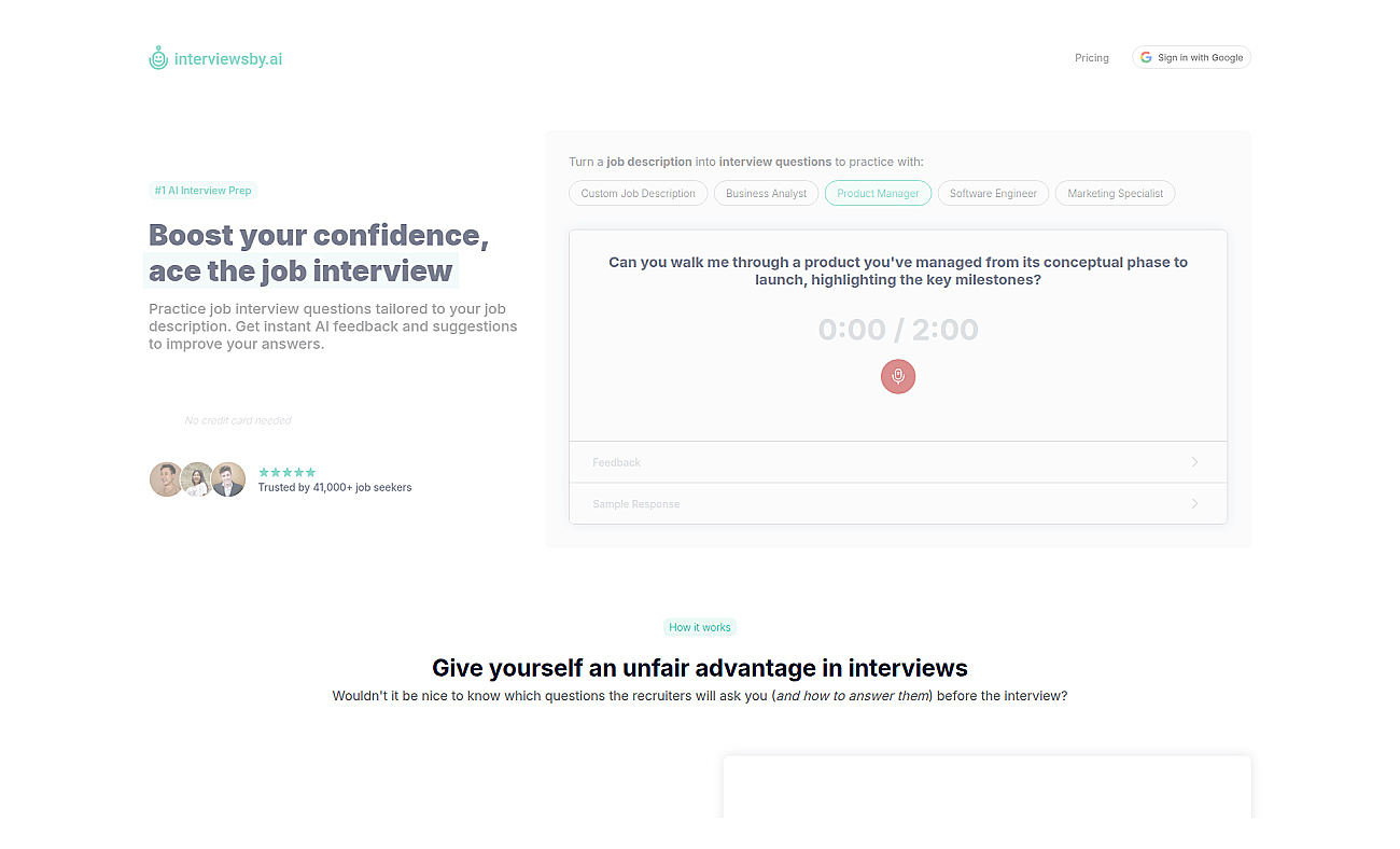 Interviewsby.ai screenshot
