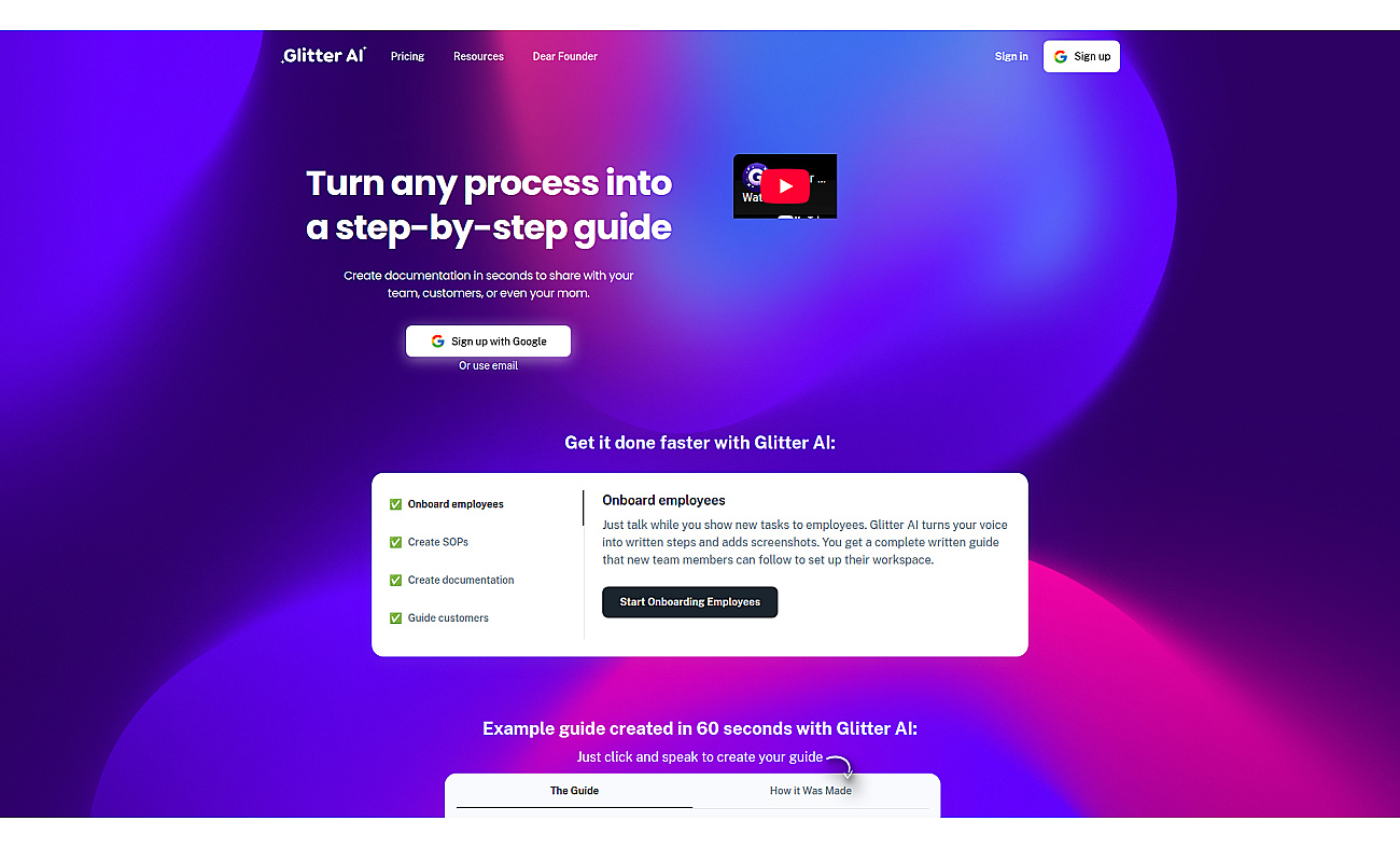 Glitter AI screenshot