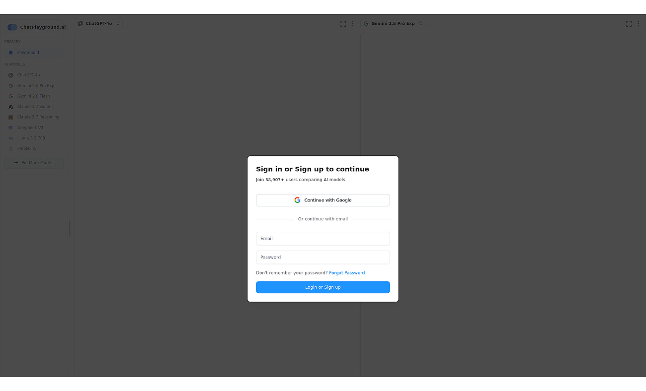 Chatplayground.ai screenshot
