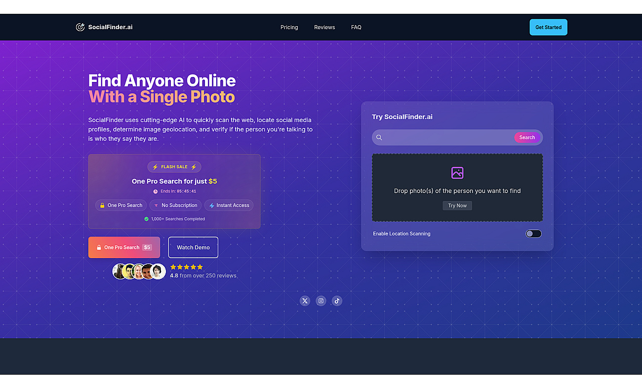 Socialfinder.ai screenshot