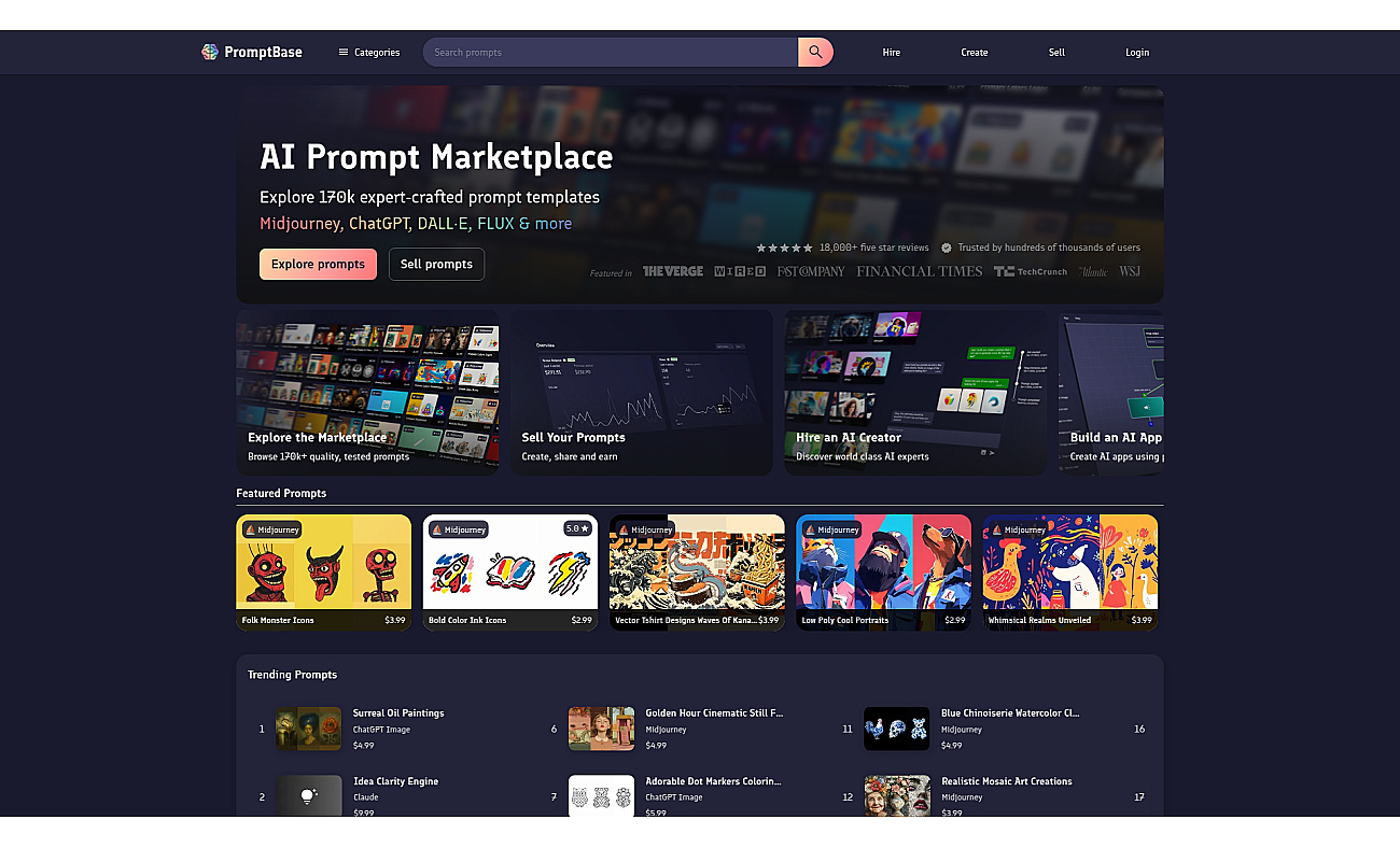PromptBase screenshot