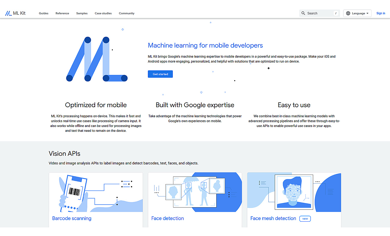Google ML Kit screenshot
