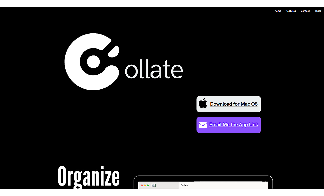 Ucollate screenshot