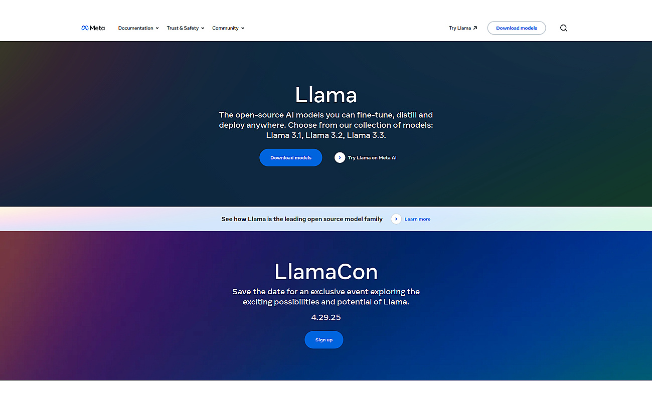 Llama2 by Meta screenshot