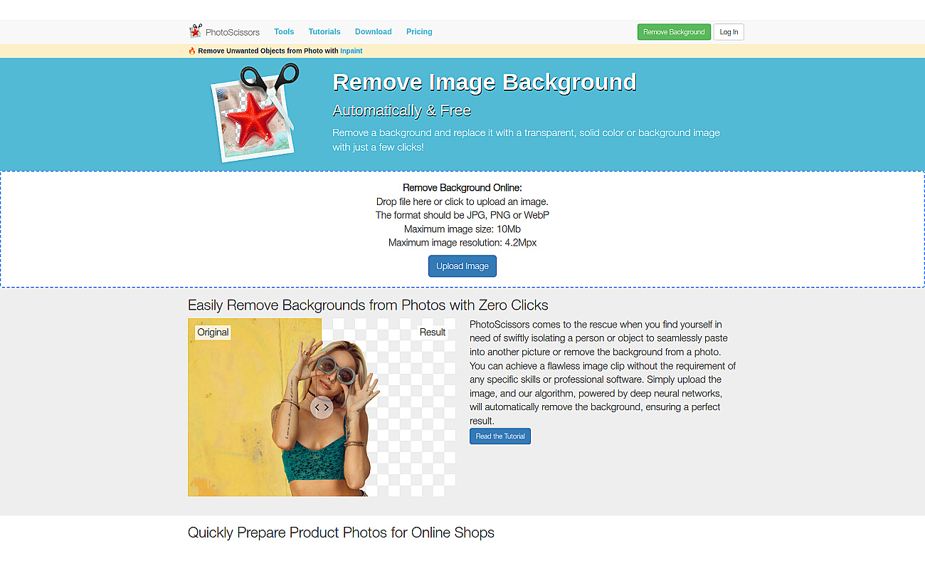 PhotoScissors screenshot