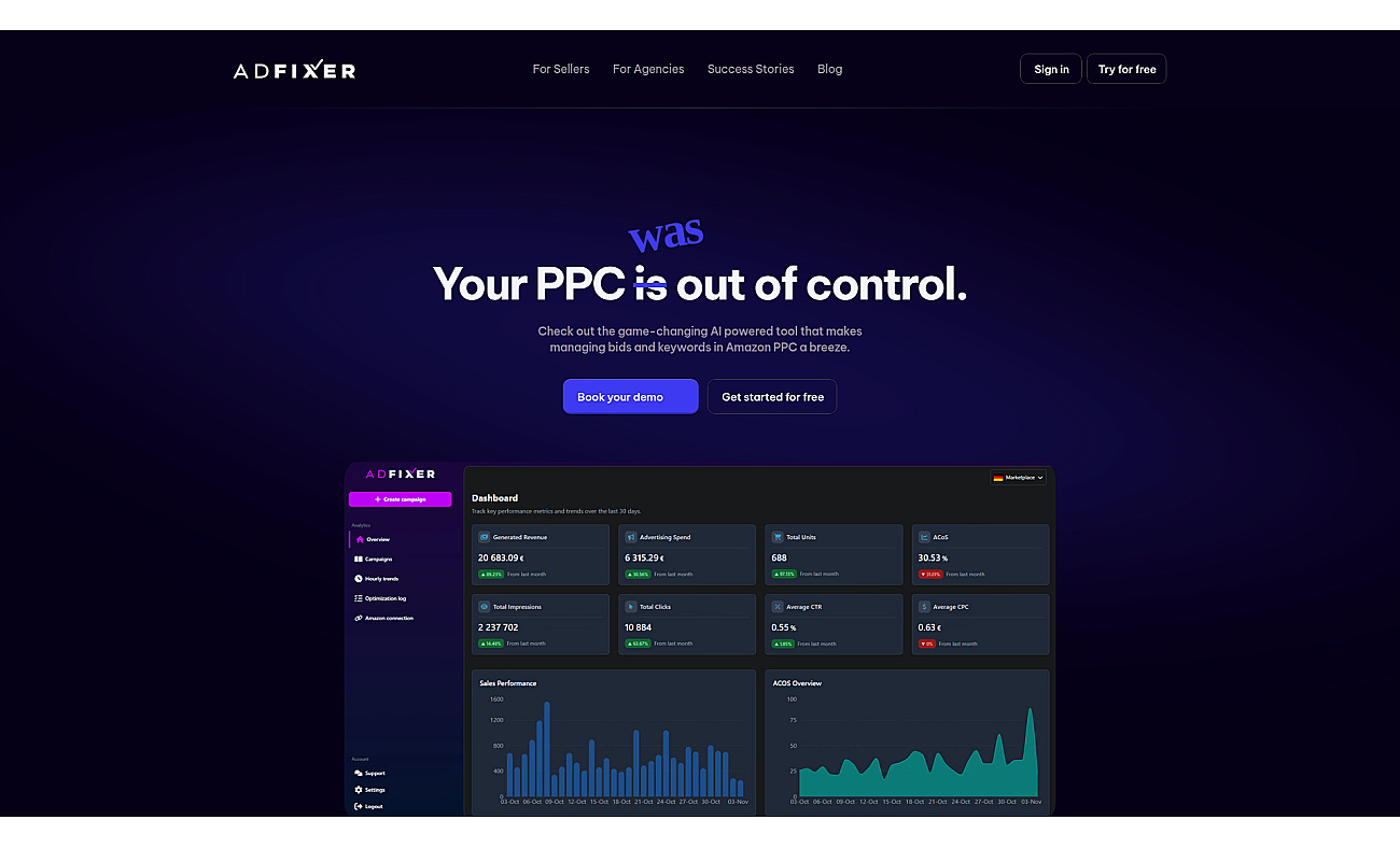 ADfixer screenshot