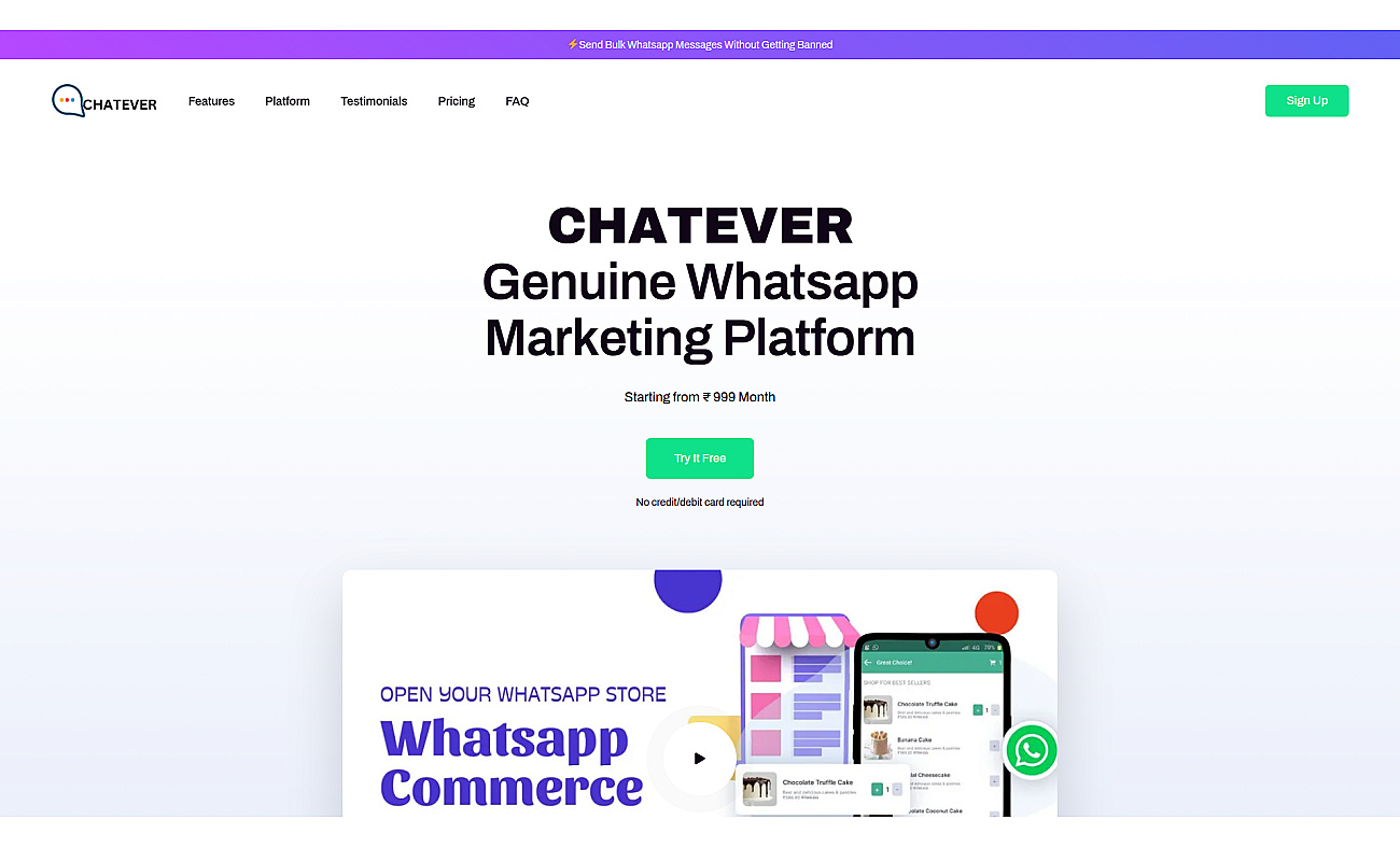 Whatsapp Business API screenshot