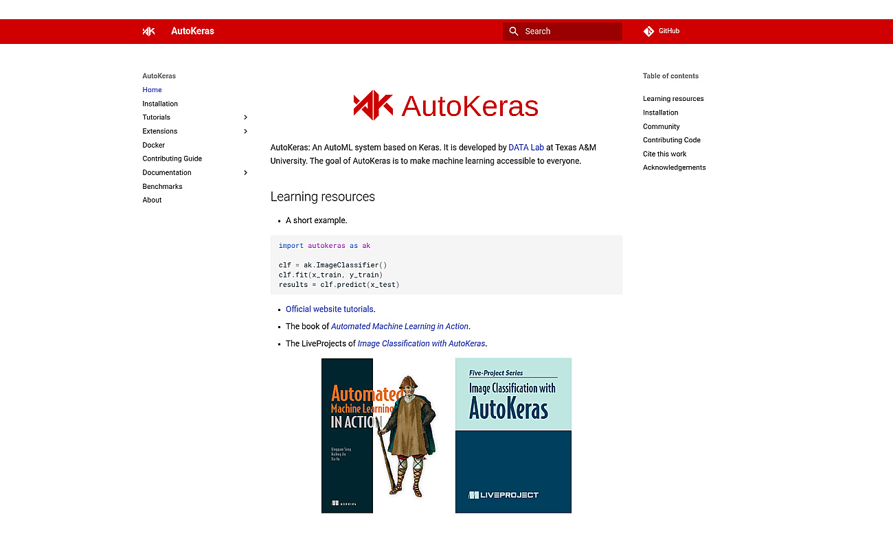 Auto-Keras screenshot