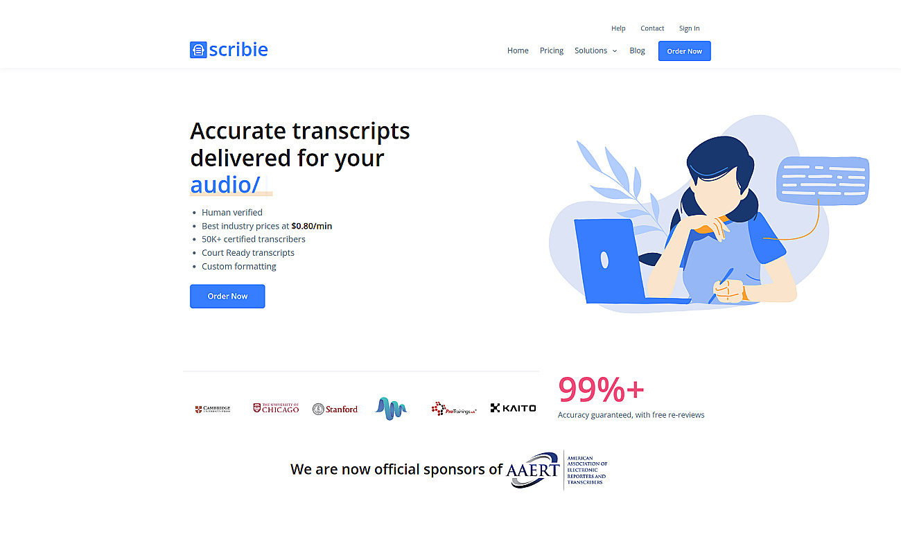 Scribie screenshot