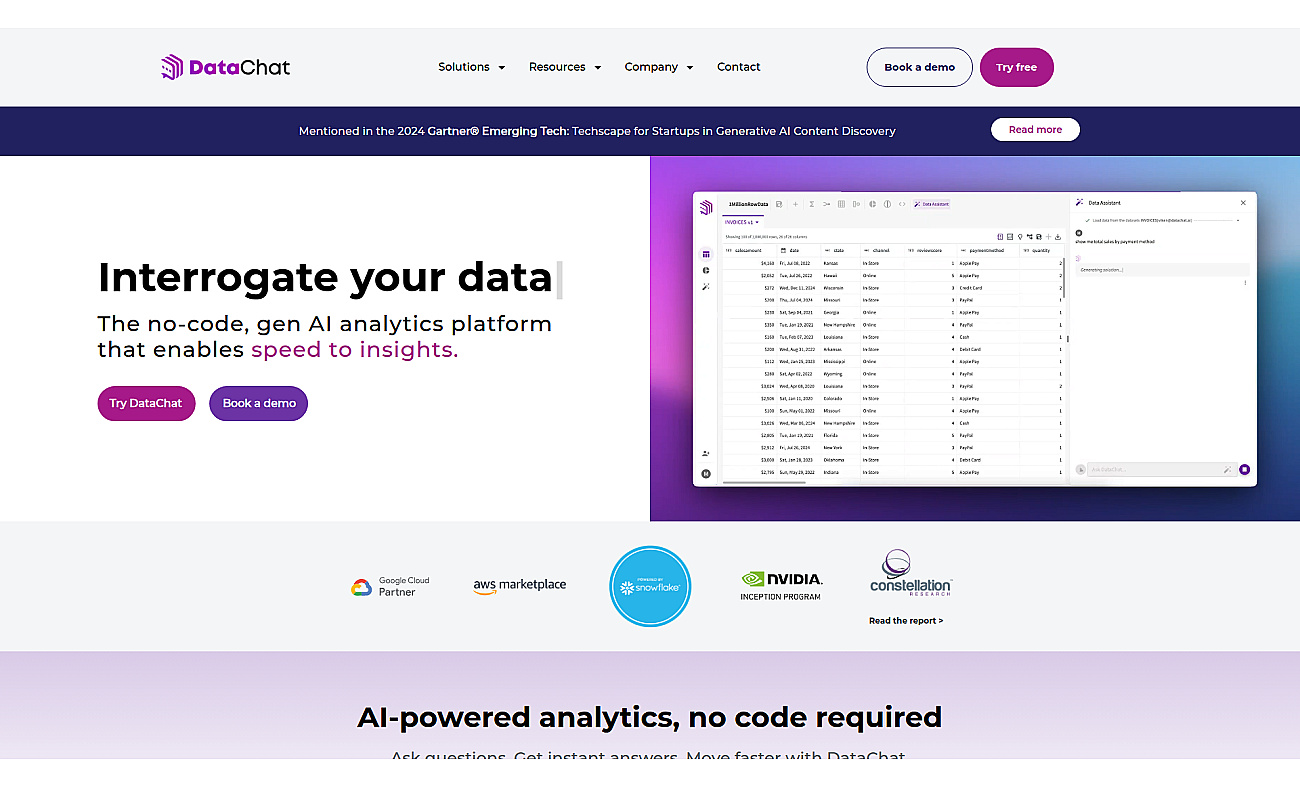 Datachat screenshot