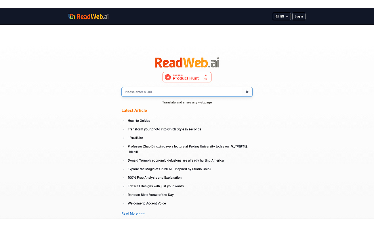 ReadWeb.ai screenshot