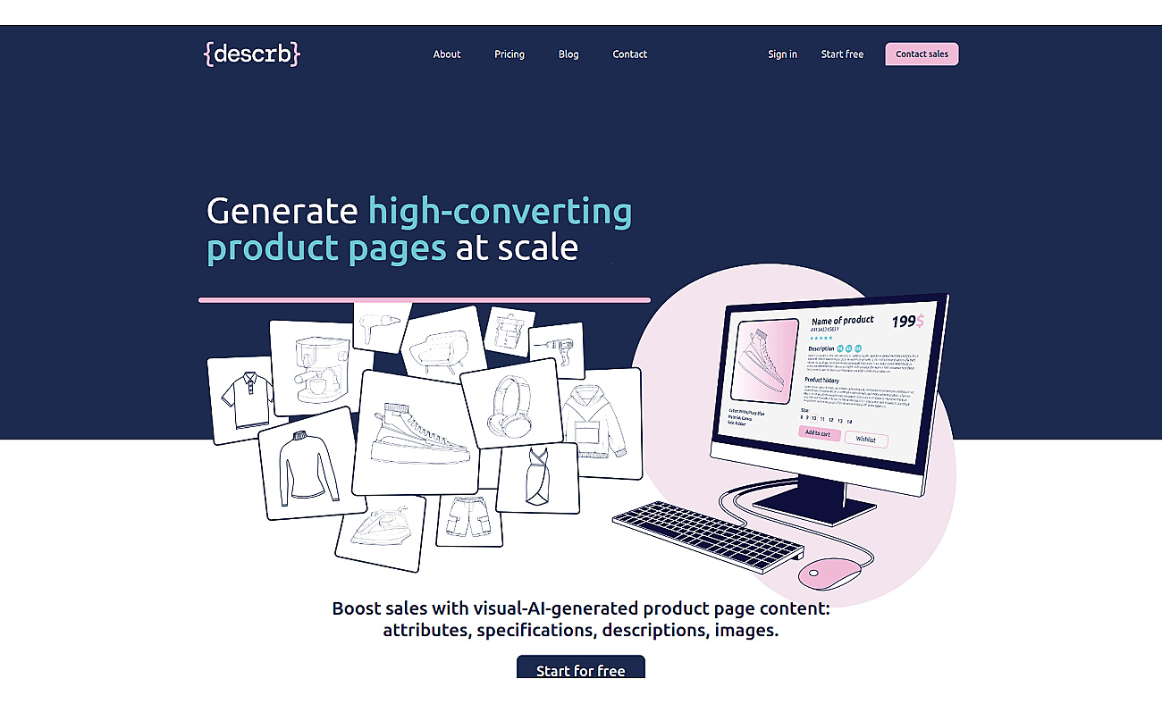 Descrb screenshot