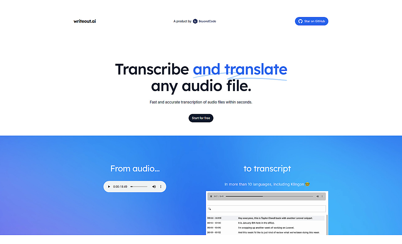 writeout.ai screenshot