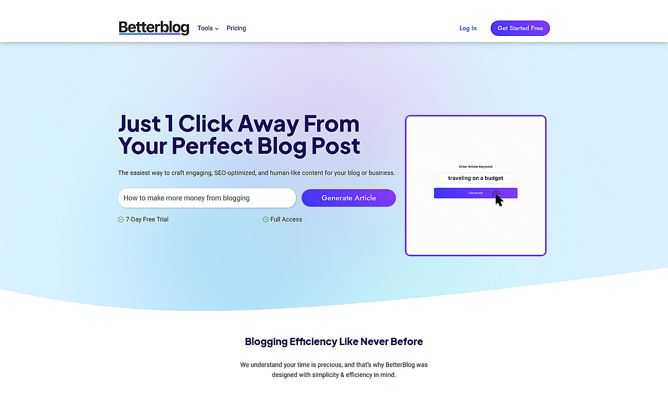 BetterBlog screenshot