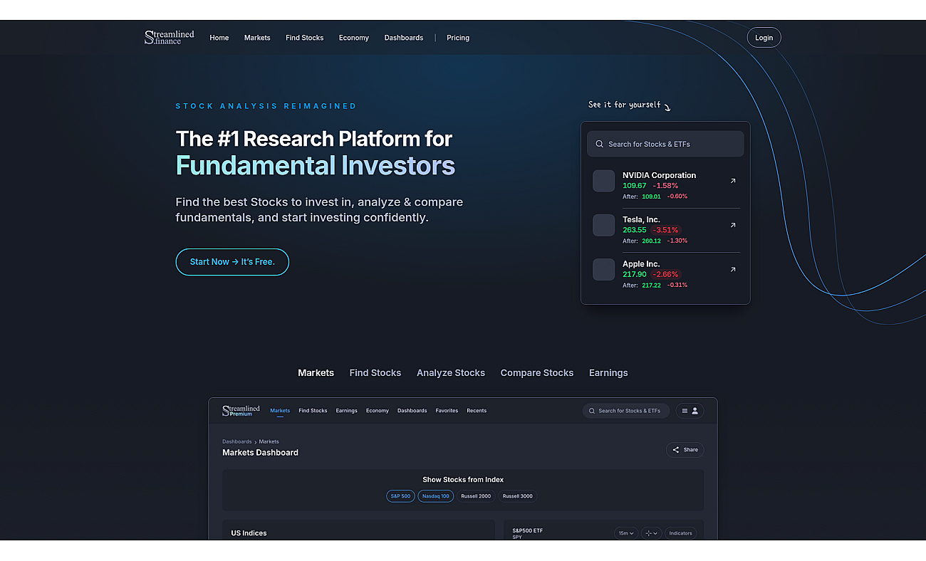 Streamlined Finance screenshot