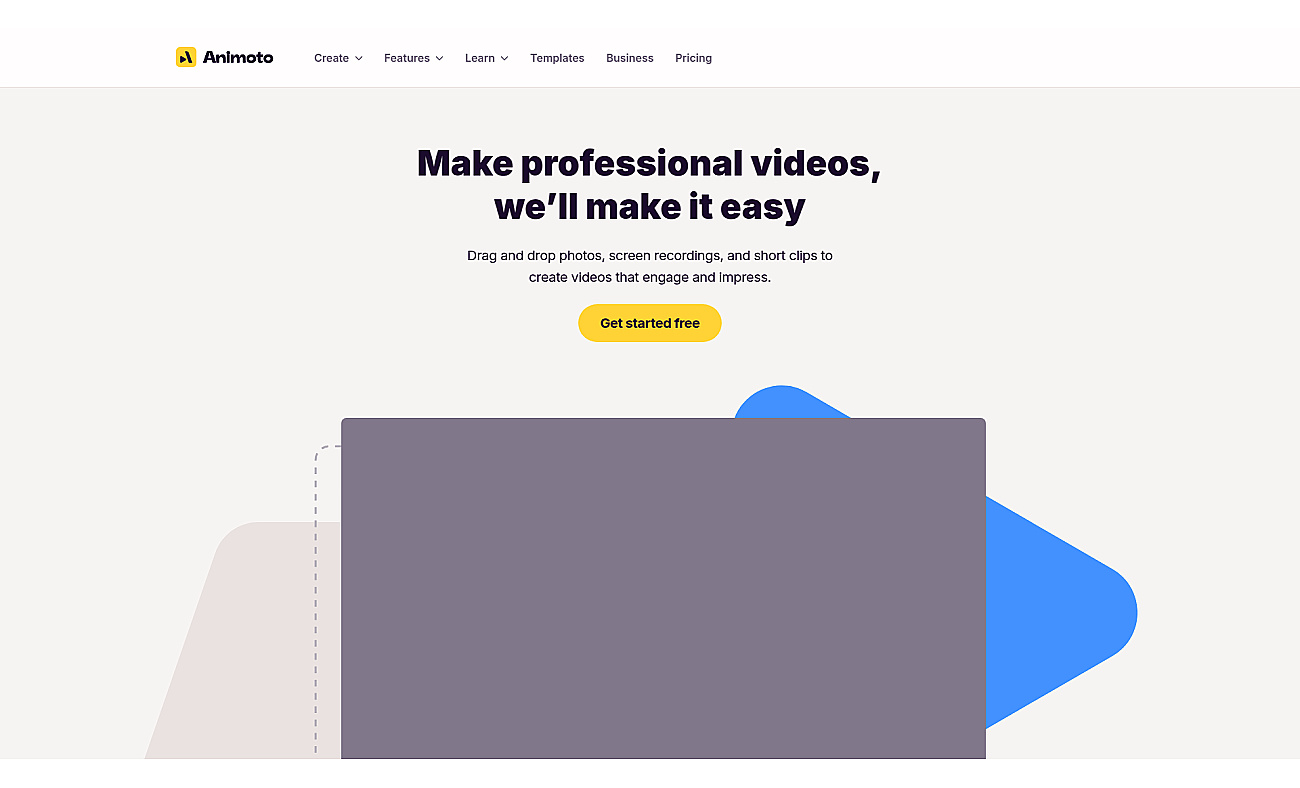 Animoto screenshot