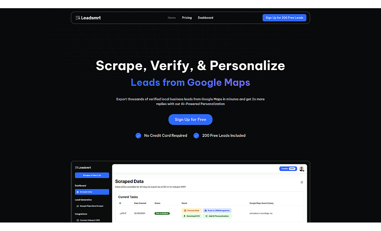 Leadsmrt screenshot