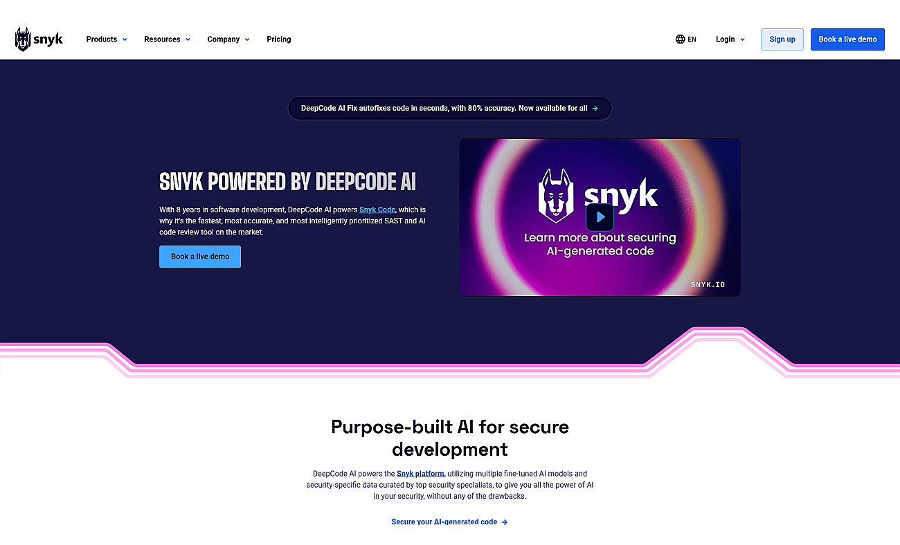 Deepcode screenshot