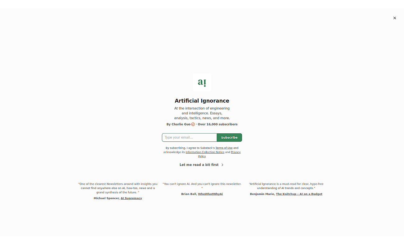 Artificial Ignorance screenshot