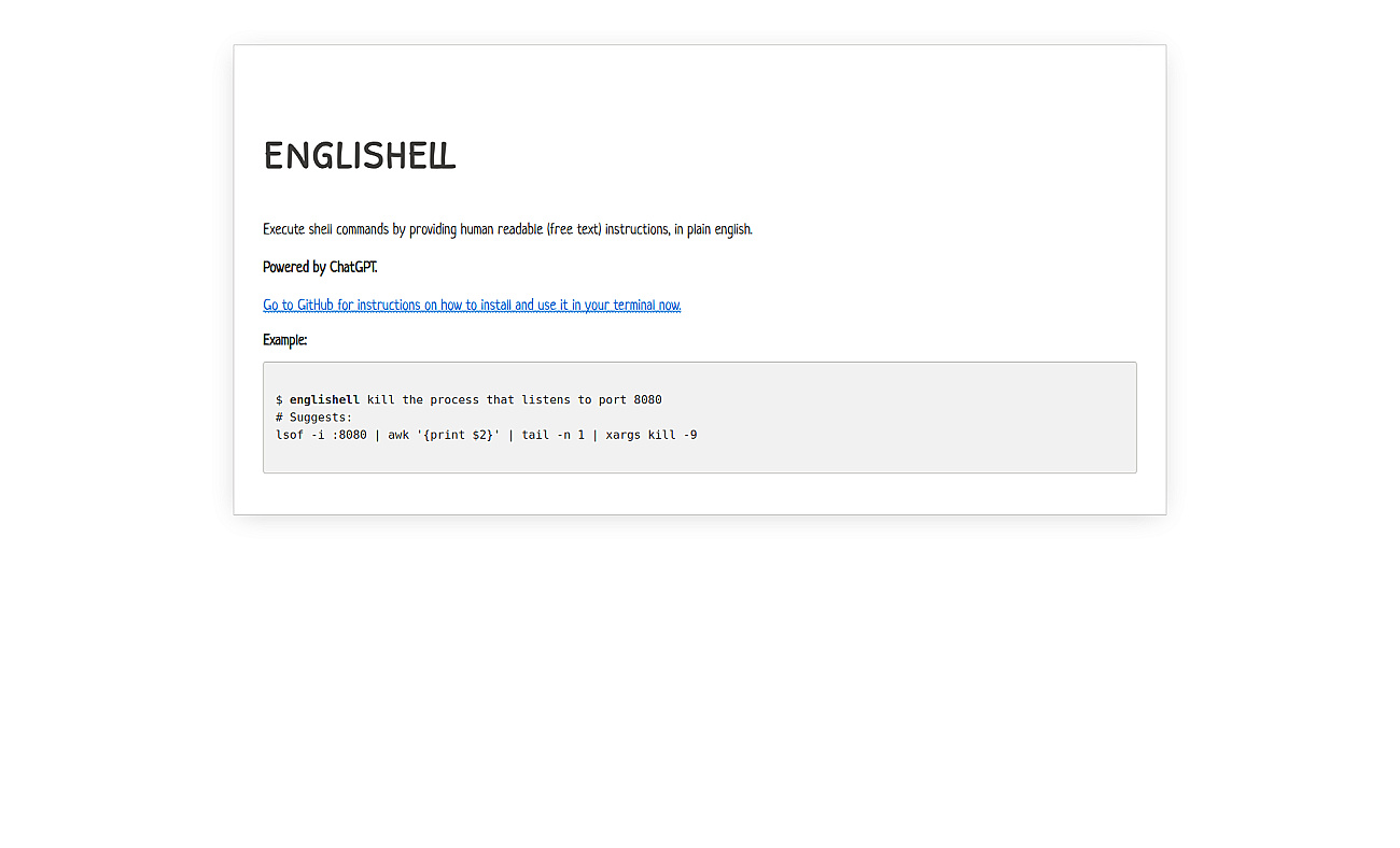 Englishell screenshot