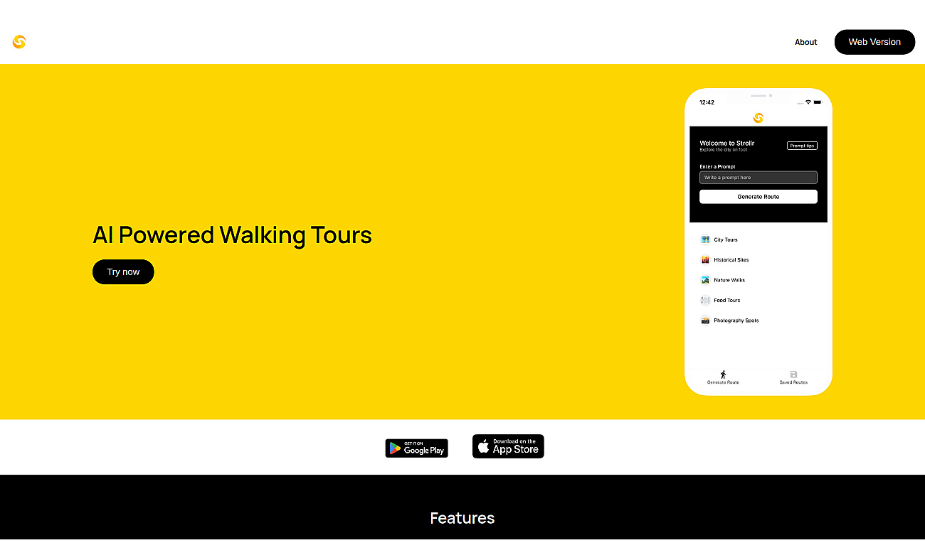 Strollr screenshot