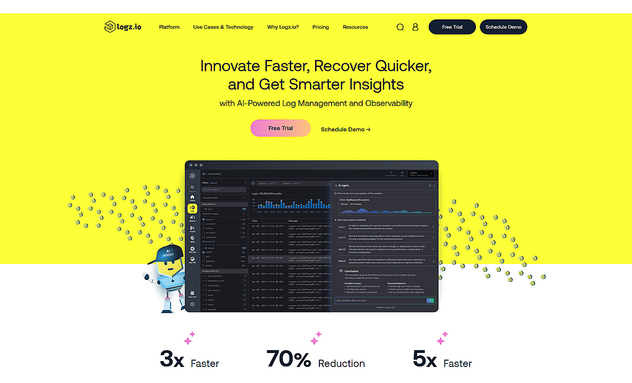 Logz.io screenshot