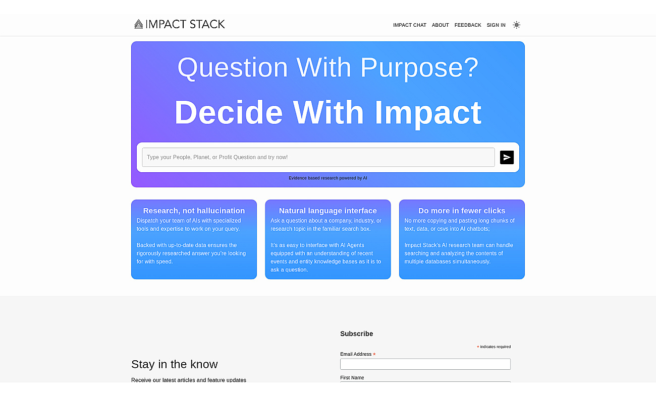 Impact Stack screenshot