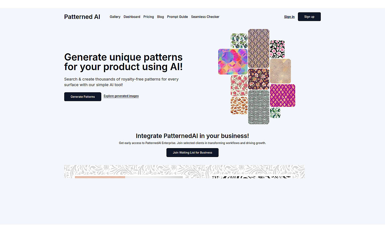 Patterned AI screenshot