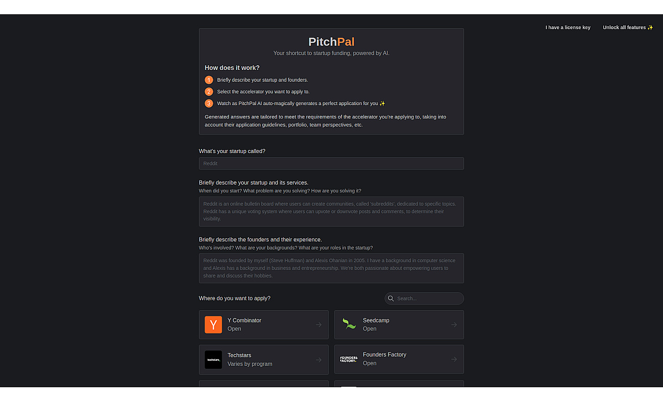 PitchPal screenshot