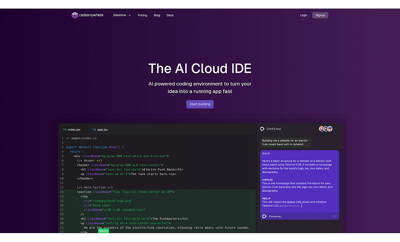 CodeAnywhere screenshot