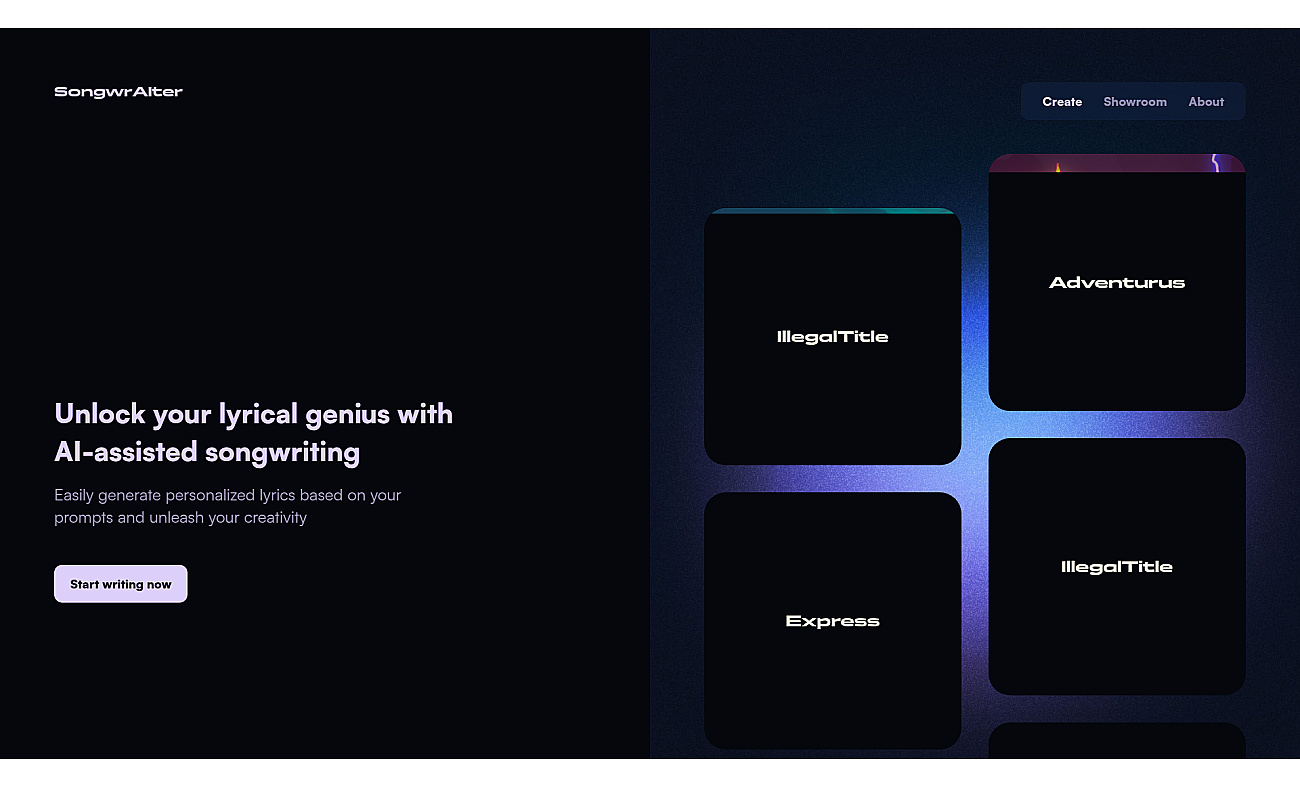 Songwraiter screenshot
