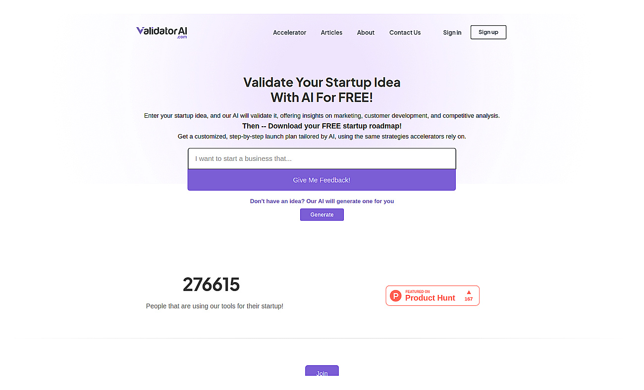ValidatorAI screenshot