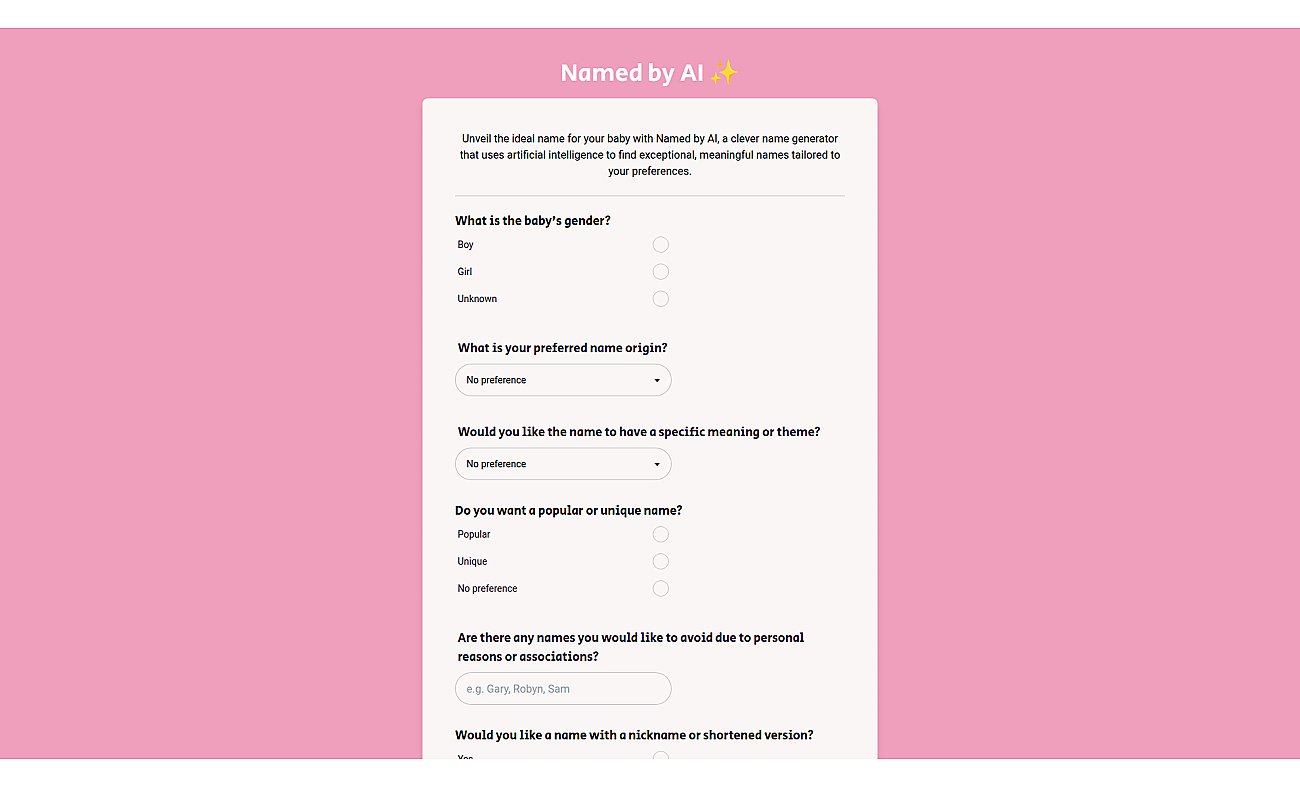 Namedbyai screenshot