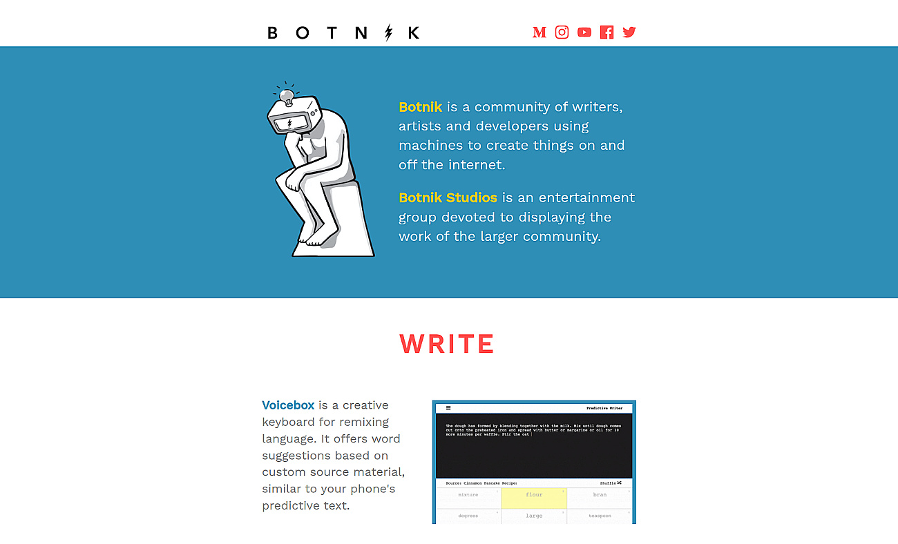 Botnik screenshot