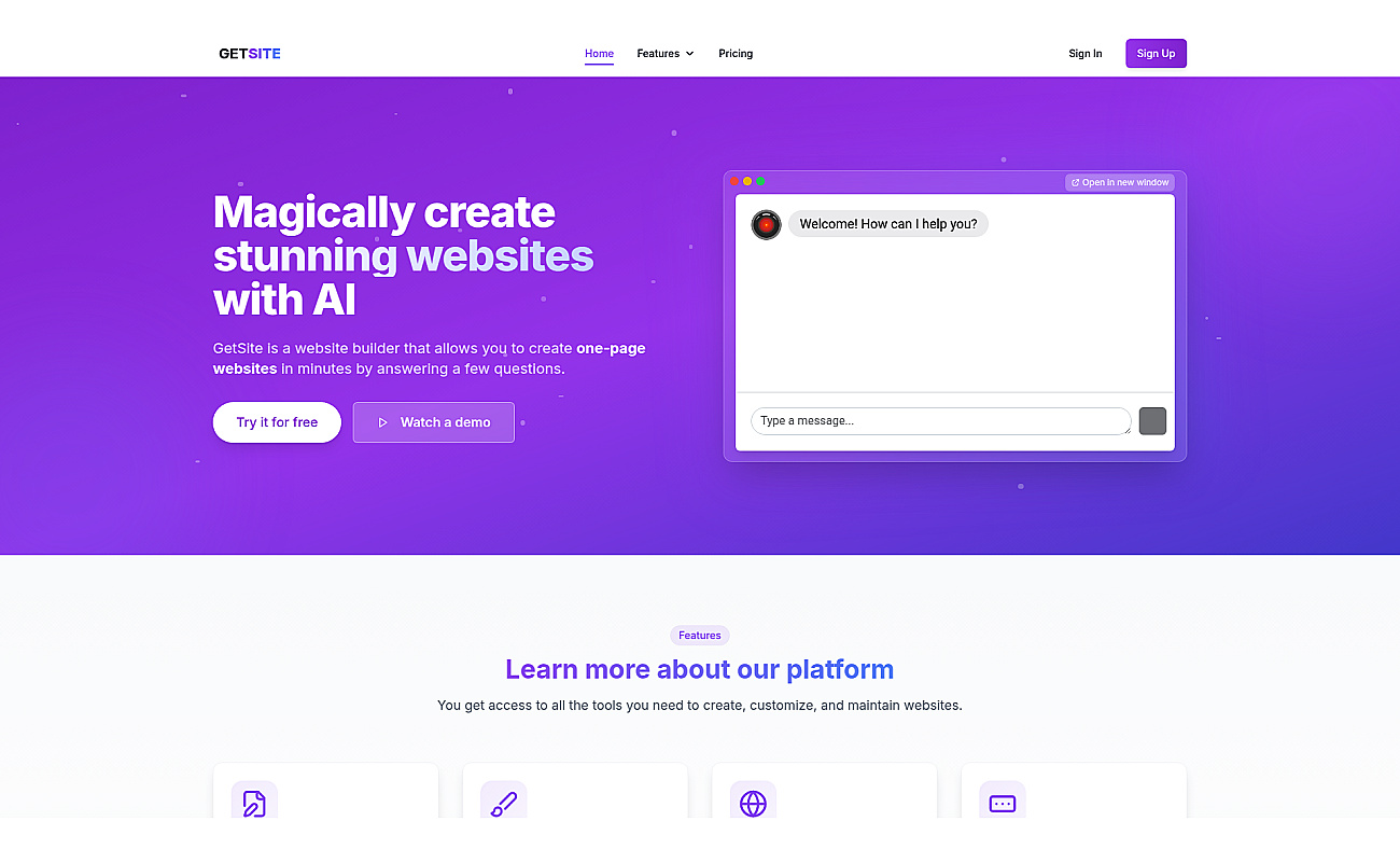 GetSite screenshot