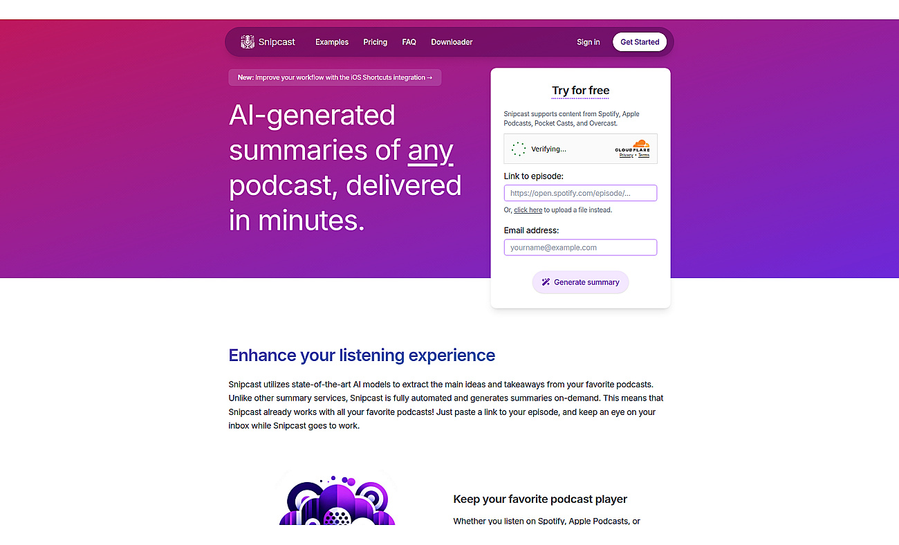 Snipcast screenshot