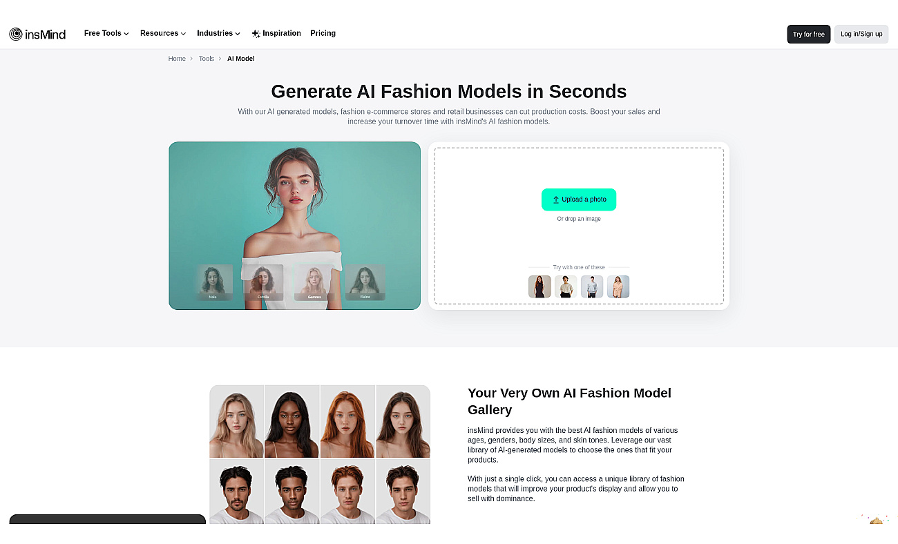 AI Fashion Models (Face Swap) by insMind screenshot