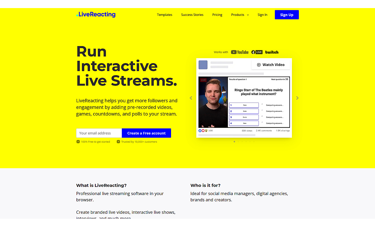 LiveReacting screenshot