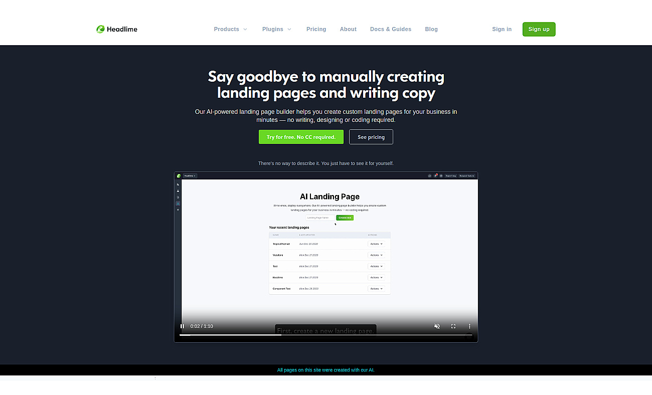 Pages by Headlime screenshot