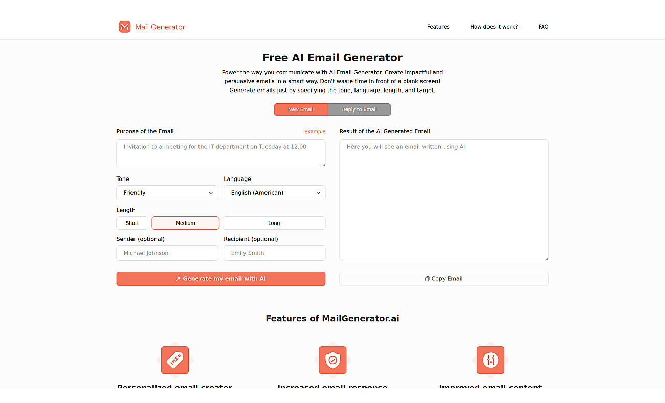 MailGenerator screenshot
