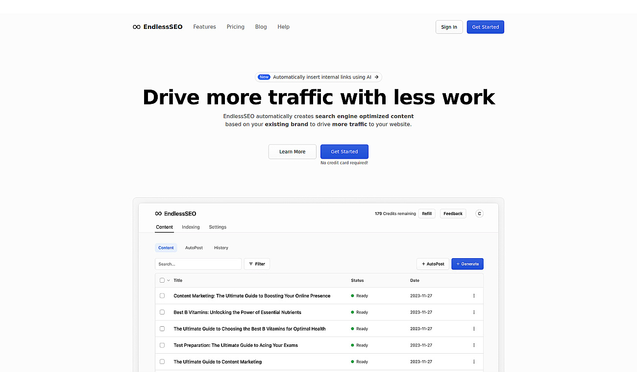 EndlessSEO screenshot