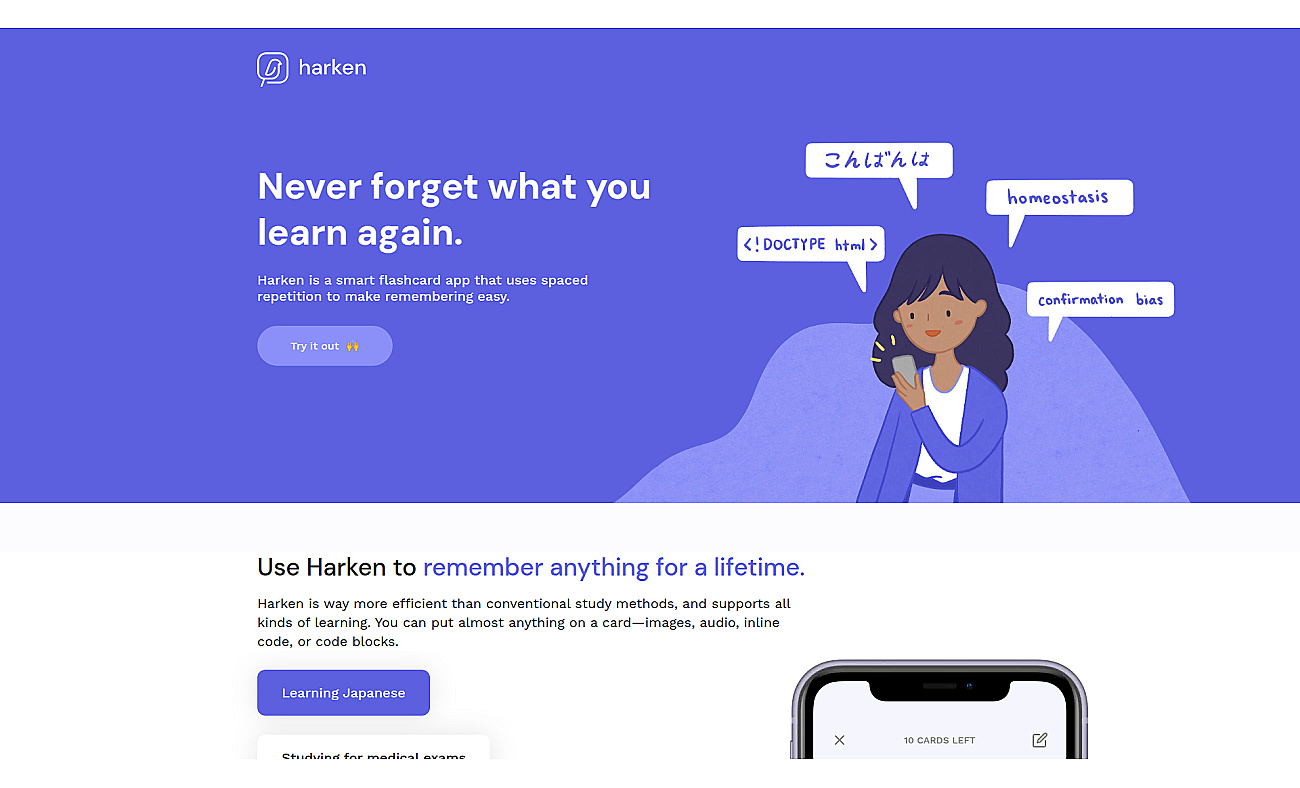 Harken Chrome Extension screenshot