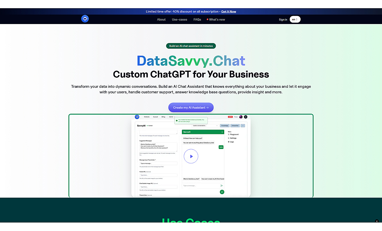 DataSavvy.Chat screenshot