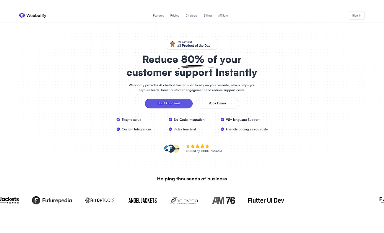 Webbotify screenshot