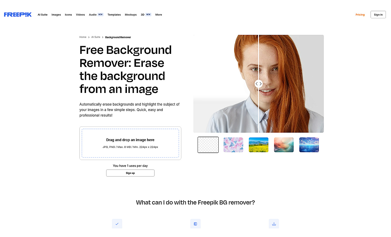 Freepik Background Remover screenshot